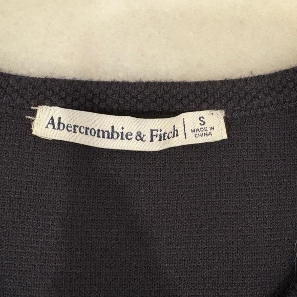 Abercrombie & Fitch Black Mini Dress with Gold Buttons - Picture 2 of 3